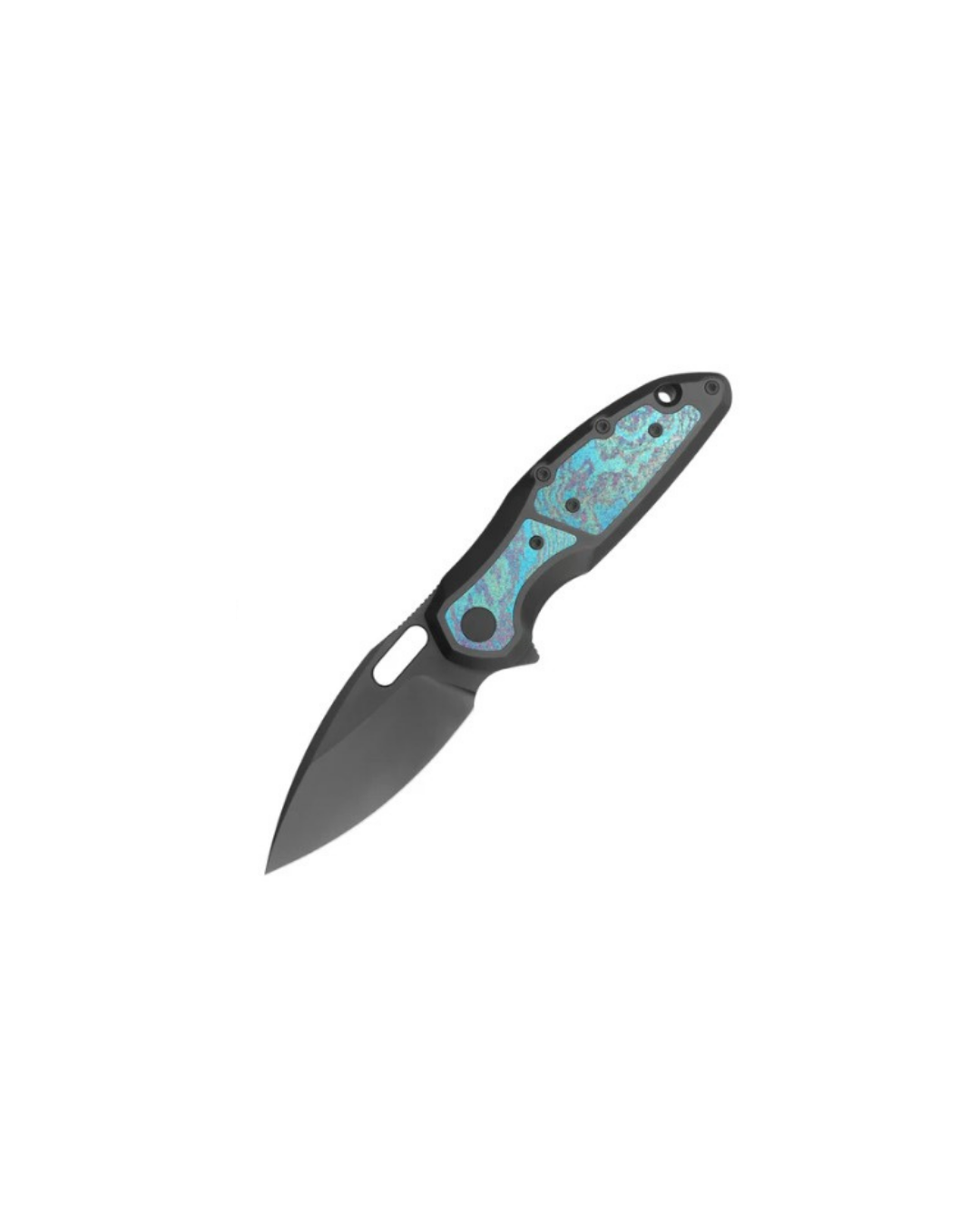 Mantle - DLC CPM-S35VN Steel Frame Lock Pocket Knife M1183DC - DLC Titanium+Dark Matter Gold Carbon Fiber