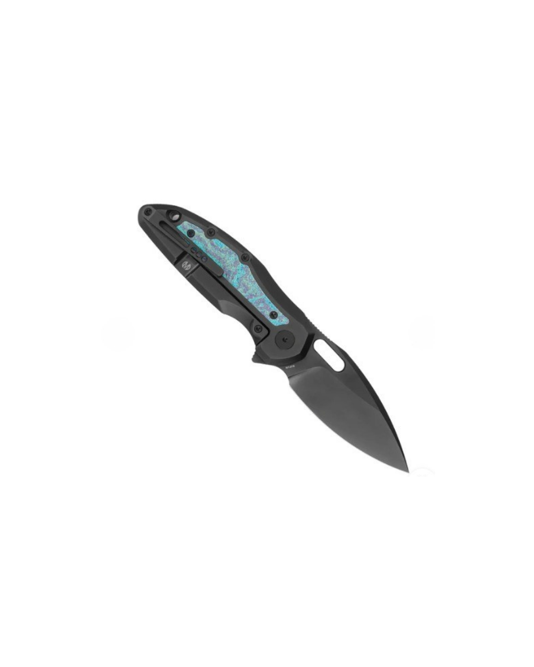 Mantle - DLC CPM-S35VN Steel Frame Lock Pocket Knife M1183DC - DLC Titanium+Dark Matter Gold Carbon Fiber