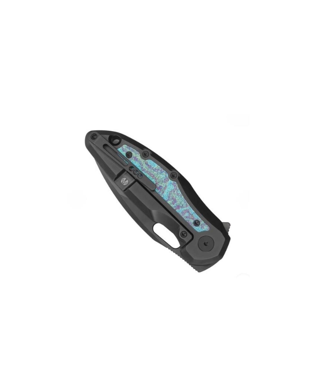Mantle - DLC CPM-S35VN Steel Frame Lock Pocket Knife M1183DC - DLC Titanium+Dark Matter Gold Carbon Fiber