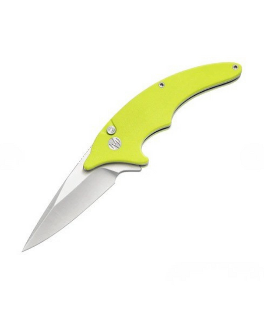 Cove -14C28N Button Lock Pocket Knife M996GY - Green Yellow G10