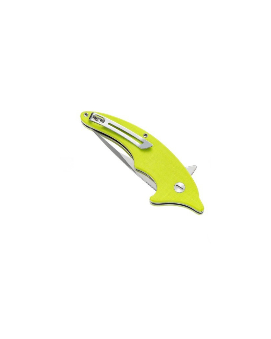 Cove -14C28N Button Lock Pocket Knife M996GY - Green Yellow G10